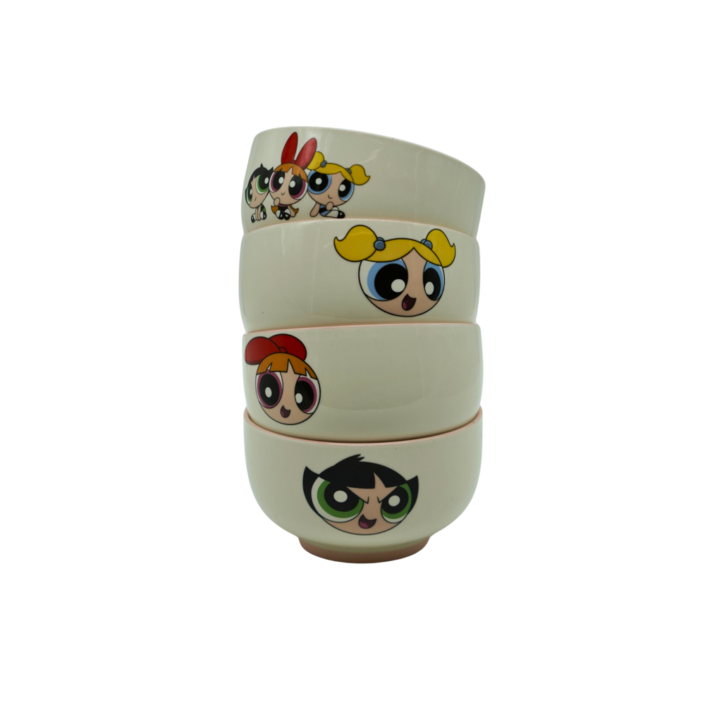 Picture of Ceramic Printed Bowl Set 4PCS 